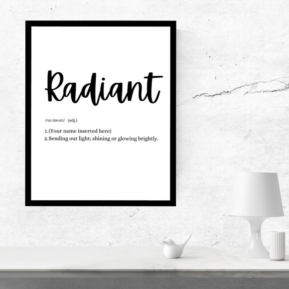 Customizable RADIANT Definition Wall Art Print - Picture 2 of 2